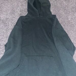 Skims oversized green cotton jersey hoodie size xs